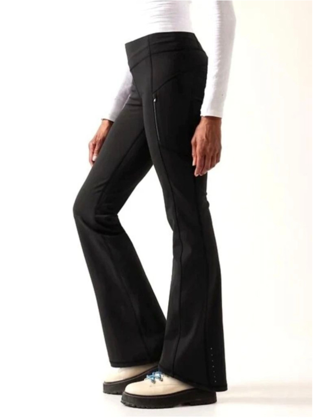 Athleta Rainier Bootcut high rise Pants S Black sporty activewear - Picture 8 of 9